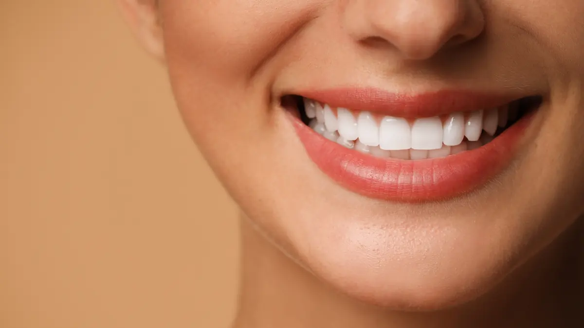 Close-up of a confident smile